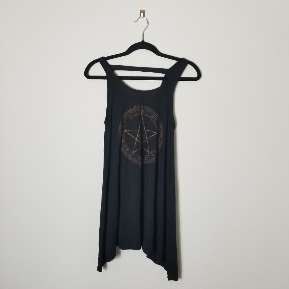 Rebel Sugar Black & Gold T-shirt Dress
